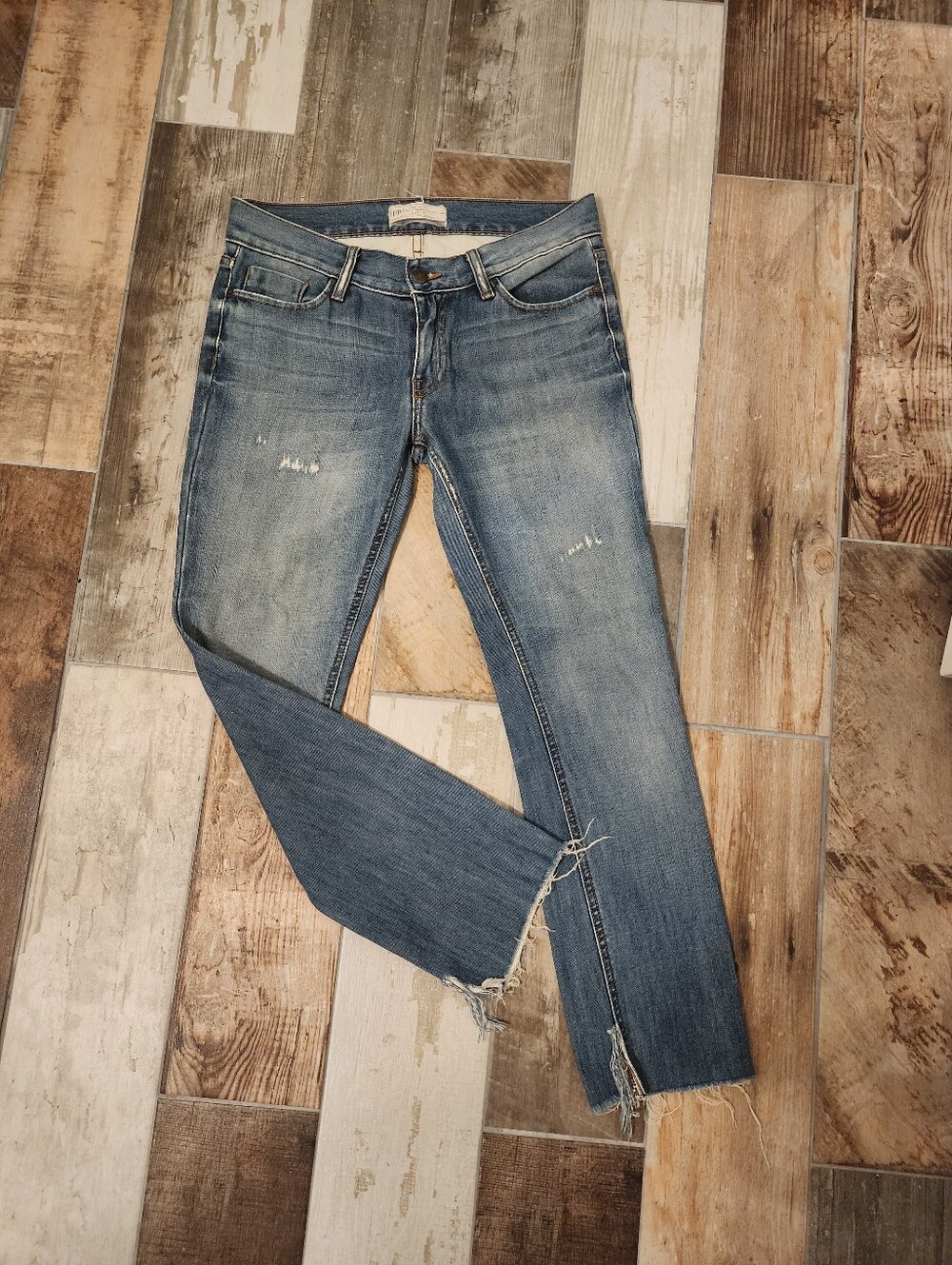 Free People Distressed Blue Denim Jeans NWOT